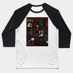 Bookshelf of WitchCraft and Oddities Baseball T-Shirt